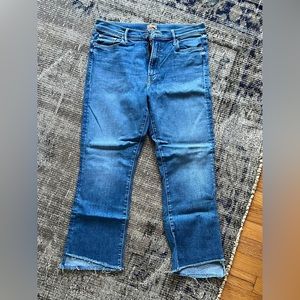 MOTHER The Insider Crop Step Frey Jeans (32) Hey Sun